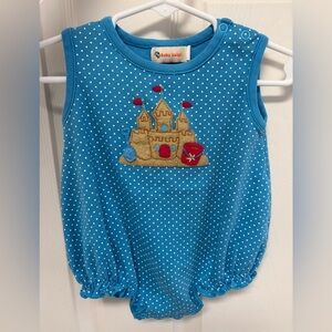 Baby Luigi Blue Polka Dot Sandcastle Bubble Girl’s 9 months